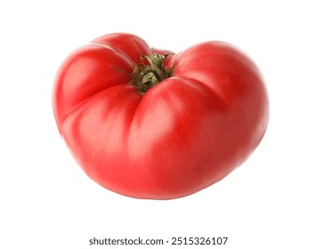 Un tomate rosado maduro