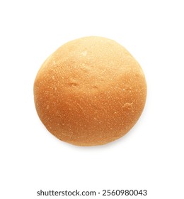 Un bollo sabroso fresco aislado en blanco, vista superior