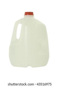 One Gallon Bottle With Purified Water; Isolated, Clipping Path Included