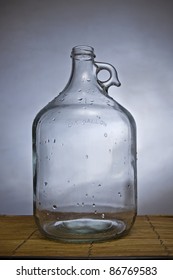 One Gallon Glass Container For Water Or Wine, Closeup Shot