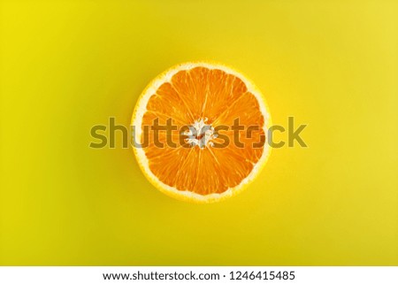 Similar – Orangenscheiben auf gelbem Hintergrund.