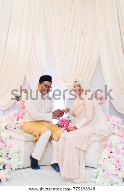 One Happy Newly Wed Malay Couple Stock Photo Edit Now 775198948