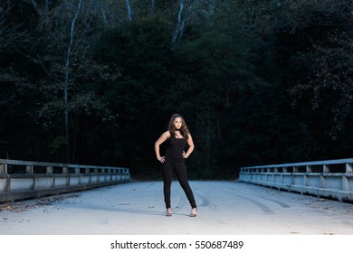 One Hawaiian Pacific Islander Girl Poses For High School Senior Portrait