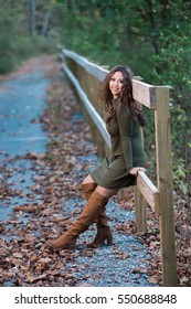 One Hawaiian Pacific Islander Girl Poses For High School Senior Portrait