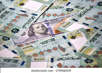 One Hundred Lebanese Lira One Hundred Dollar, Economy, Cash Money, 
Currency Fading