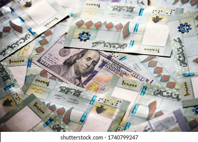 One Hundred Lebanese Lira One Hundred Dollar, Economy, Cash Money, 
Currency Fading