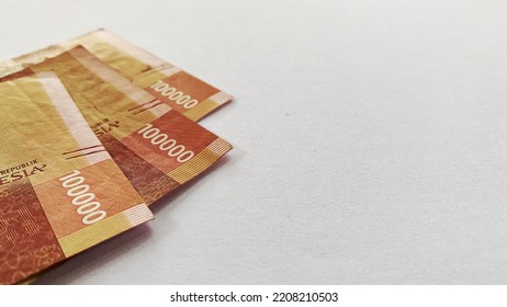 One hundred Rupiah Indonesian Currency on white paper background - Shutterstock ID 2208210503