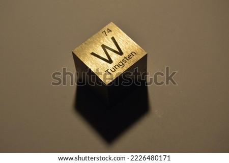 One inch metal element cube made of 99.95% pure tungsten.