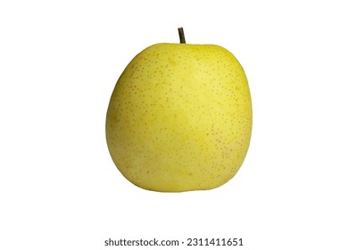 One Juicy Asian Pear Isolated on White Background, clipping path included - Shutterstock ID 2311411651