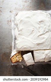 One Layer Cake With Coconut And Whipped Cream