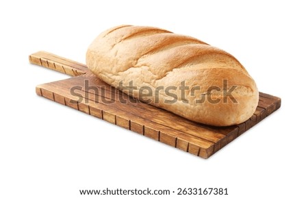 One loaf of bread isolated on white
