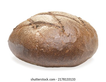 One loaf of rye bread on an isolated white background - Shutterstock ID 2178133133