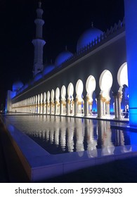 One Of The Main Attractions Of The UAE Is The Jumeirah Mosque At Night