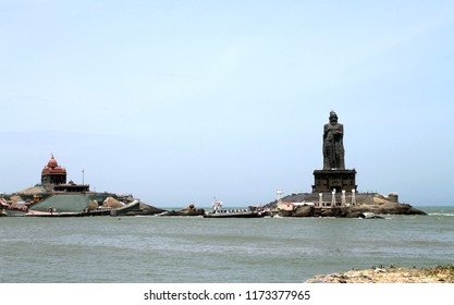 View Vivekananda Rocks Thiruvalluvar Statue Kanyakumari Stock Photo ...