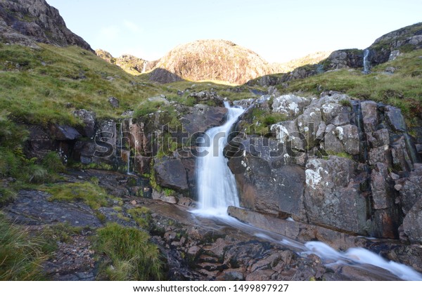 One Many Waterfalls Glencoe Scotland Flowing Stock Photo 1499897927 ...