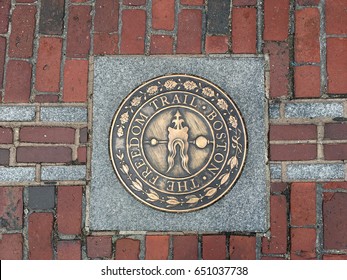 One Of The Markers Of The Freedom Trail, Boston, Massachusetts