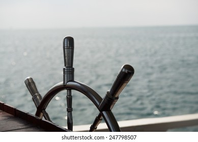 One Metal Steering Wheel The Boat