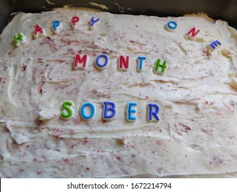 A One Month Sober Celebration Cake