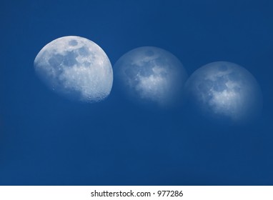 One moon with some ghosts.