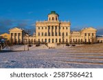 One of the most beautiful buildings in the city, the Pashkov House on Vozdvizhenka Street, now belongs to the Russian State Library on a sunny winter day, Moscow, Russia