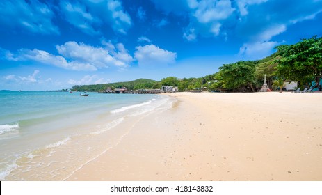 One of the most beautiful and most popular beaches Ao Klang on Koh Samet.Crystal Sand Beach at Samet Island thailand - Powered by Shutterstock