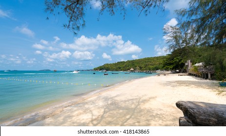 One of the most beautiful and most popular beaches Ao Klang on Koh Samet.Crystal Sand Beach at Samet Island thailand - Powered by Shutterstock