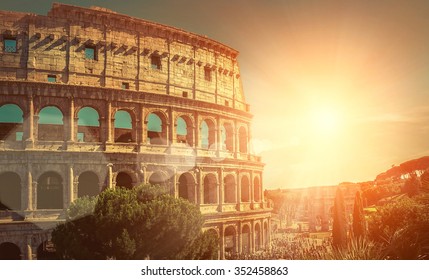 One of the most popular travel place in world - Roman Coliseum. - Shutterstock ID 352458863