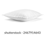 One new soft pillow isolated on white