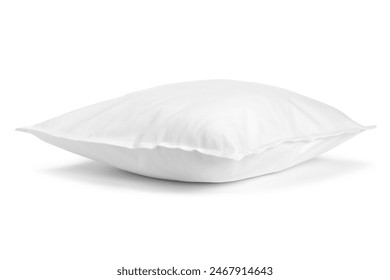 One new soft pillow isolated on white