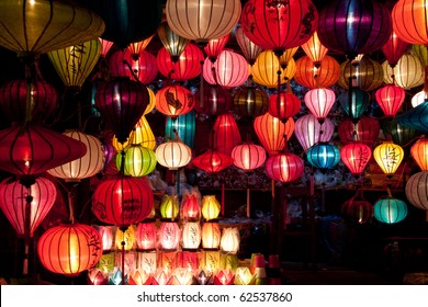 One of the numerous colorful paper lantern shops in Hoi An, Vietnam - Powered by Shutterstock