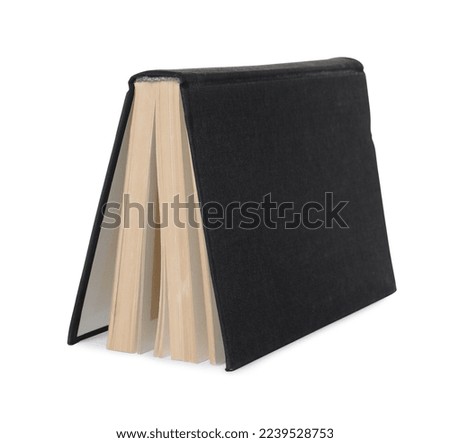 One old hardcover book isolated on white