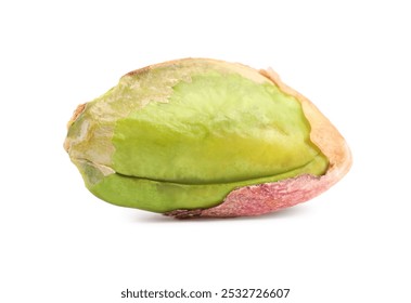 One peeled pistachio nut isolated on white - Powered by Shutterstock