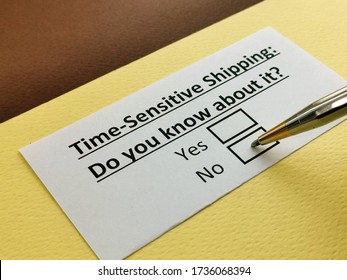 One Person Is Answering Question About Time Sensitive Shipping.