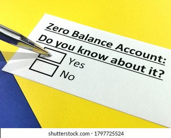 One Person Is Answering Question About Zero Balance Account.