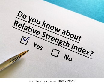 One person is answering question about trading. He knows about relative strength index.