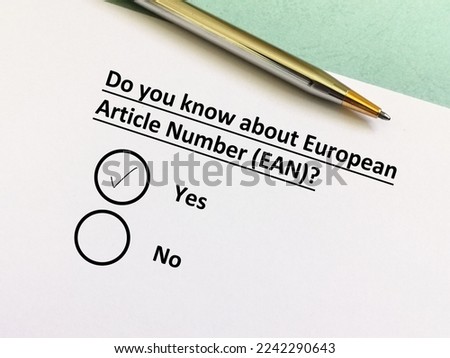 One person is answering question about procurement. He knows about european article number (EAN)