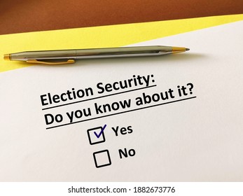 One Person Is Answering Question. He Knows About Election Security.
