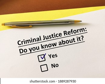 One Person Is Answering Question. He Knows About Criminal Justice Reform.