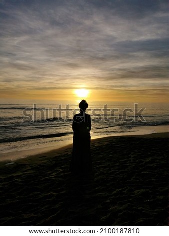 Similar – Image, Stock Photo Man against sea Ocean