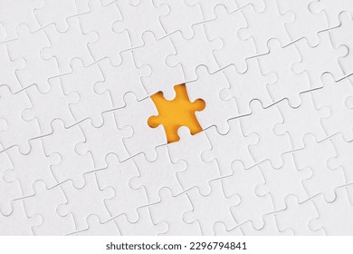 One Piece Missing From Almost Complete Jigsaw Puzzle