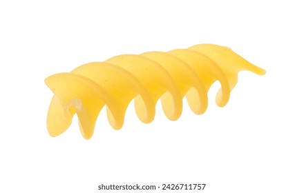 One piece of raw fusilli pasta isolated on white - Powered by Shutterstock