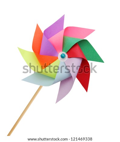 One pinwheels on white