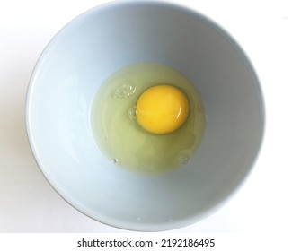 One Raw Egg In A Bowl