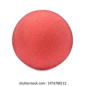 One Red Bath Bomb Isolated On White