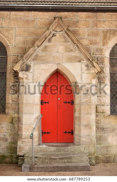 One Red Door On Church Sydney Stock Photo Edit Now 687789253
