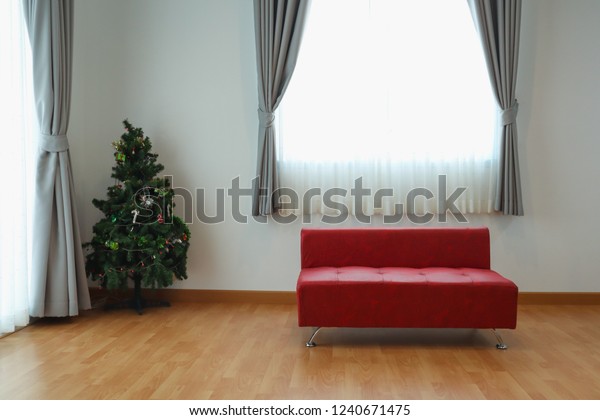 One Red Sofa Living Room Stock Photo Edit Now 1240671475