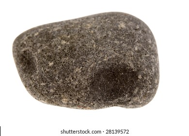 One River Rock Isolated On White Background