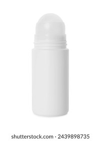 One roll-on deodorant isolated on white. Personal care product