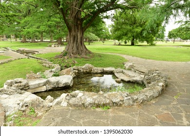 One Of Several Prehistoric Springs In San Pedro Springs Park, San Antonio, Texas.  Prehistoric Animal Bones And Native American Artifacts Have Been Found At The Site.  