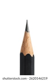 One sharp graphite pencil isolated on white